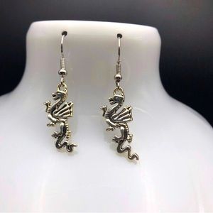 Silver Dragon Earrings